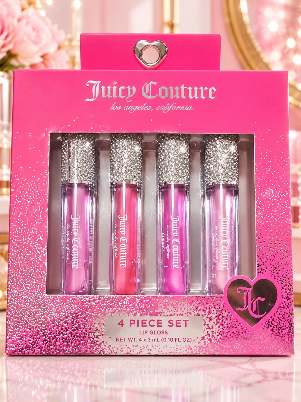 Juicy Couture Pink Lip Gloss Quartet - Shimmering Pink Tones
